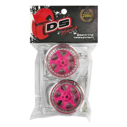 画像2: DRIFT ELEMENT SERIES RIM：Flu Pink 6Spokes Chrome Lip Black Rivets