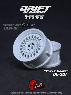 画像1: DRIFT ELEMENT SERIES RIM：White Mesh White Lip White Rivets