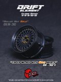DRIFT ELEMENT SERIES RIM：Black Mesh Black Lip Gold Rivets