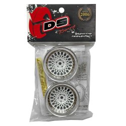 画像2: DRIFT ELEMENT SERIES RIM：White Mesh Chrome Lip Gold Rivets