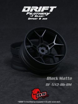 画像1: DRIFT FEATHERY RIM：5Y Spokes Black Matte Offset 8mm