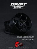 DRIFT FEATHERY RIM：5Y Spokes Black Hi Gloss 2K Offset 8mm