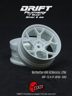 画像1: DRIFT FEATHERY RIM：5Y Spokes White Hi Gloss 2K Offset 8mm