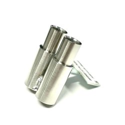 画像3: 【取り寄せ品】スタンダードステンレスマフラー（並列デュアル　砲弾加工　出口径8Φ　ステー⇔出口15ｍｍ）