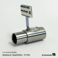 スタンダードステンレスマフラー（シングル　砲弾加工　出口径10Φ　ステー⇔出口15ｍｍ）