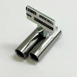 画像2: スタンダードステンレスマフラー（ステップデュアル右側ショート　出口径8Φ　ステー⇔出口15mm /30mm）