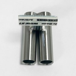画像2: スタンダードステンレスマフラー（Vデュアル　出口径8Φ　ステー⇔出口15ｍｍ）
