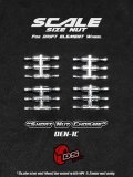 DS Racing Scale Nut Short /Chrome (24pcs) 