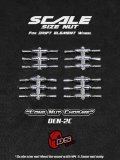 DS Racing Scale Nut  Long /Chrome (24pcs) 