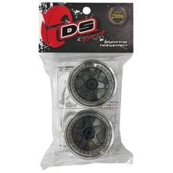 画像2: DRIFT ELEMENT SERIES RIM：Gunmetal 5Spokes Chrome Lip Black Rivets