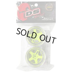 画像2: DRIFT ELEMENT SERIES RIM：Flu Lime 5Spokes Chrome Lip Black Rivets