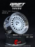 DRIFT ELEMENT SERIES RIM：White Mesh Chrome Lip Chrome Rivets