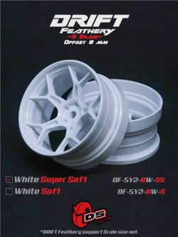 画像1: DRIFT FEATHERY RIM：5Y Spokes WHITE Super Soft Offset 8mm