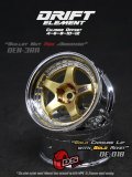 DRIFT ELEMENT SERIES RIM：Gold 5Spokes Chrome Lip  Gold Rivets