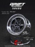 DRIFT ELEMENT SERIES RIM：Gunmetal 6Spokes Chrome Lip Chrome Rivets
