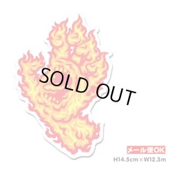 画像1: SANTA CRUZ Skateboards Flame Hand Sticker