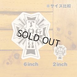 画像2: Dogtown Skateboards Cross Logo Die Cut sticker 6inch (Black/White) 【メール便OK】