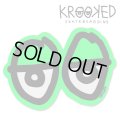 Krooked  Eyes Sticker Neon Green 【メール便OK】