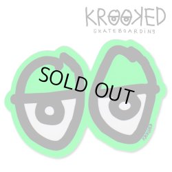 画像1: Krooked  Eyes Sticker Neon Green 【メール便OK】