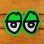 画像2: Krooked  Eyes Sticker Neon Green 【メール便OK】 (2)
