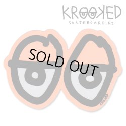 画像1: Krooked  Eyes Sticker Neon Orange 【メール便OK】