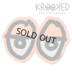 画像1: Krooked  Eyes Sticker Neon Orange 【メール便OK】