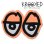 画像1: Krooked  Eyes Sticker Neon Orange 【メール便OK】 (1)