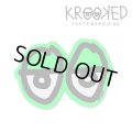 Krooked  Eyes Small Sticker Neon Green 【メール便OK】