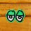 画像2: Krooked  Eyes Small Sticker Neon Green 【メール便OK】 (2)