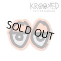 Krooked  Eyes Small Sticker Neon Orange 【メール便OK】