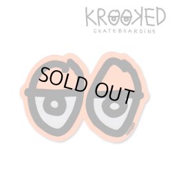 画像1: Krooked  Eyes Small Sticker Neon Orange 【メール便OK】