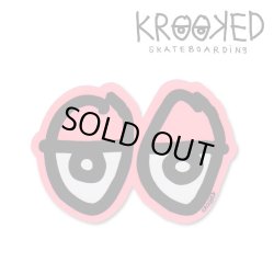 画像1: Krooked  Eyes Small Sticker Neon Pink 【メール便OK】