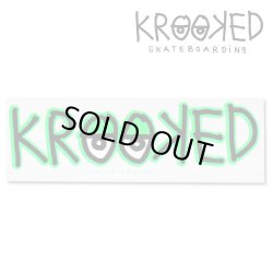 画像1: Krooked  Logo Sticker Neon Green 【メール便OK】