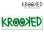 画像1: Krooked  Logo Sticker Neon Green 【メール便OK】 (1)