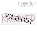 Krooked  Logo Sticker Neon Pink 【メール便OK】