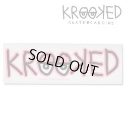 画像1: Krooked  Logo Sticker Neon Pink 【メール便OK】