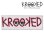 画像1: Krooked  Logo Sticker Neon Pink 【メール便OK】 (1)