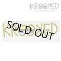 Krooked  Logo Sticker Yellow 【メール便OK】