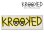 画像1: Krooked  Logo Sticker Yellow 【メール便OK】 (1)