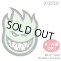 Spitfire Wheels Glow In The Dark Bighead Sticker(green) S