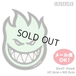 画像1: Spitfire Wheels Glow In The Dark Bighead Sticker(green) S