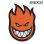 画像1: Spitfire Wheels  Devil Head 6" Sticker Orange 【メール便OK】 (1)