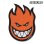 画像1: Spitfire Wheels  Devil Head 6" Sticker Orange 【メール便OK】 (1)