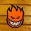 画像2: Spitfire Wheels  Devil Head 6" Sticker Orange 【メール便OK】 (2)