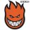 画像1: Spitfire Wheels  Devil Head 11" Sticker Orange (1)