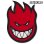 画像1: Spitfire Wheels  Devil Head 11" Sticker Red (1)