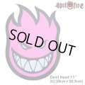 Spitfire Wheels  Devil Head 11" Sticker Neon Pink