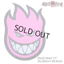 画像1: Spitfire Wheels  Devil Head 11" Sticker Neon Pink