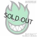 Spitfire Wheels  Devil Head 11" Sticker Green