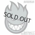 Spitfire Wheels  Devil Head 11" Sticker Grey